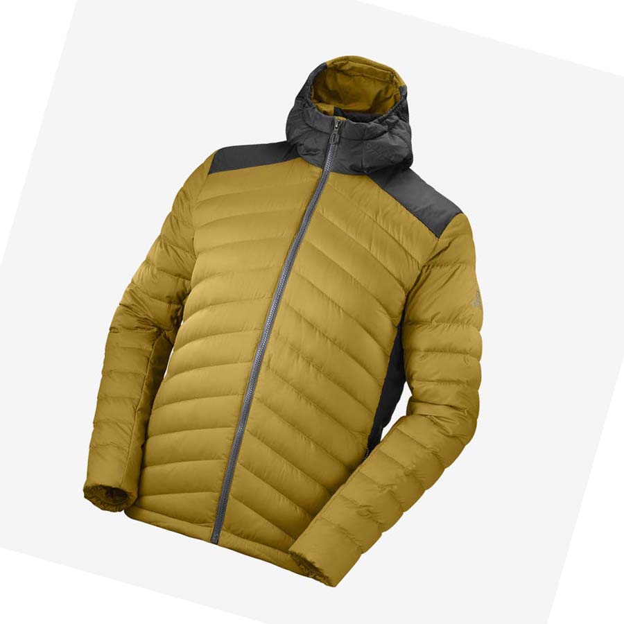 Salomon ESSENTIAL XWARM DOWN INSULATED Kabát Férfi Sárga | HU 2322MQZ